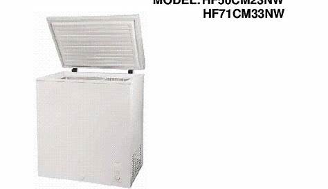 HAIER HF50CM23NW HF71CM33NW CHEST FREEZER Service Manual download
