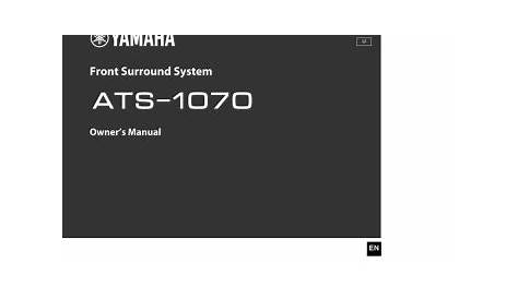 Yamaha ATS-1070 Owner's Manual | Manualzz