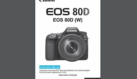 Canon 80D User Manual Download « NEW CAMERA