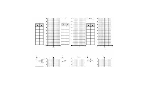 Graphing Exponential Functions ALGEBRA Worksheet #2 by Pecktabo Math