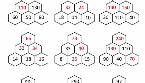 Hexagon Walls 3C | Easy math worksheets, Math worksheets, Third grade