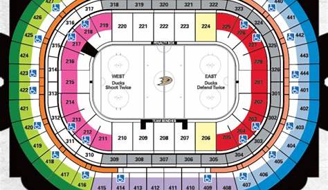 Honda Center Hockey Seating Map | Elcho Table