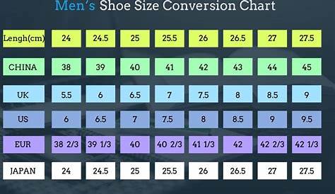shoe size chart brazil