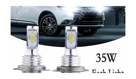2x H7 White 70W LED Low Beam Headlight Bulbs For 2016 2017 Mitsubishi