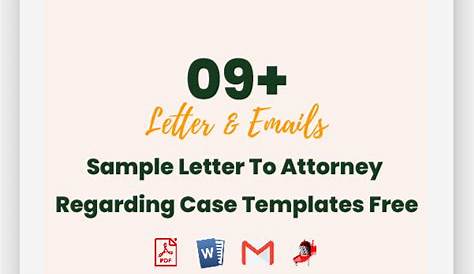sample letter to attorney regarding case