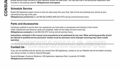 GE JVM3160RFSS Microwave Oven Owner's Manual