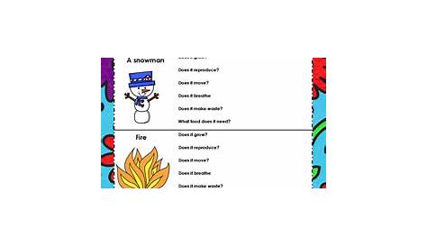 Living and Non Living Things Worksheets