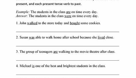 subject-verb agreement worksheets 4th grade