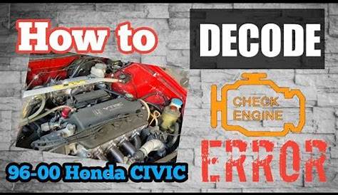 Honda Civic Check Engine: How to Diagnose or Decode - YouTube