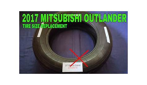 2017 mitsubishi outlander tire size