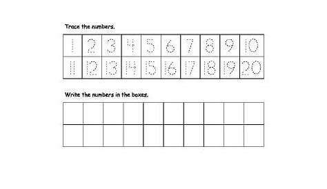Trace Numbers 1-20 Practice | numbers | Pinterest | Numbers
