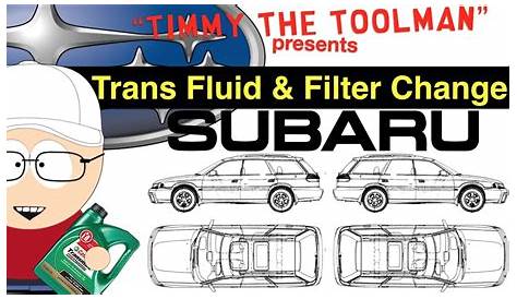 Subaru Outback Transmission Fluid and Filter Change - YouTube