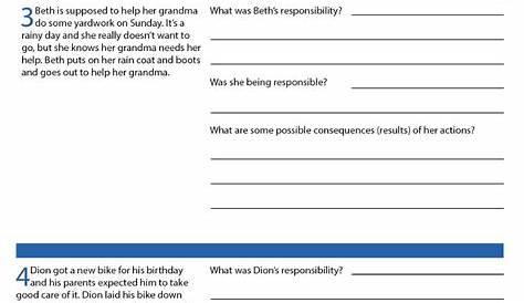 Responsibility Worksheets and Teaching Resources