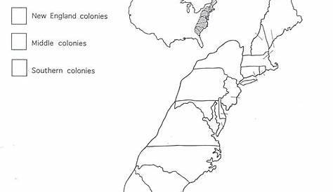 13 Colonies Blank Map Printable - Printable Maps