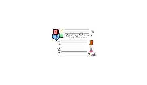 making words worksheet kindergarten