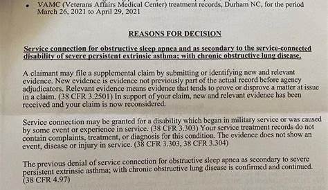 sample va nexus letter for sleep apnea