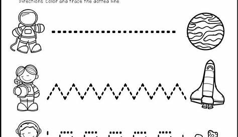 Space Tracing Coloring Worksheets | Name Tracing Generator Free