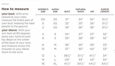 Banana Republic Size Chart Womens Dresses - Chart Walls