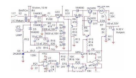 0-30 Volt Power Supply | Electronic Circuit Diagrams & Schematics | Dc