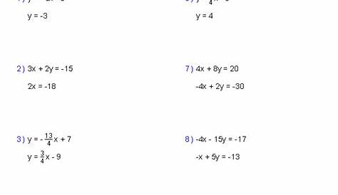 solving for a variable worksheets