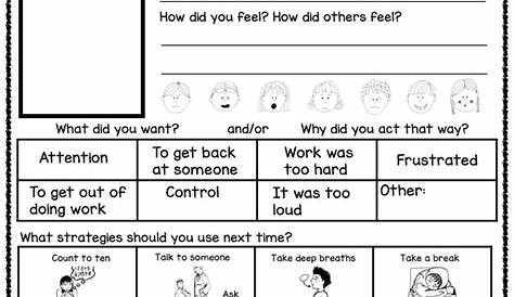 how to identify triggers worksheets