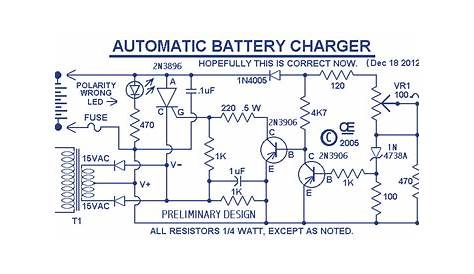 Car Battery Charger Based SCR 2N3896 Schematic - Inverter Circuit and