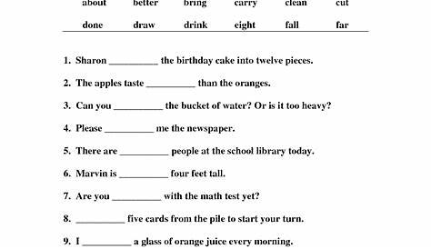 sight words fill in the blank worksheets