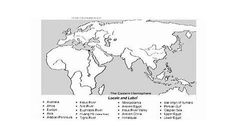 river valley civilizations map worksheet answers
