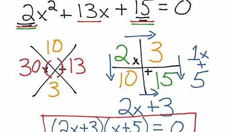 ShowMe - factoring x method