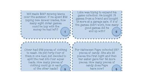 Grade 4 - Multistep Word Problems - Task Cards by Math MindEd Teaching