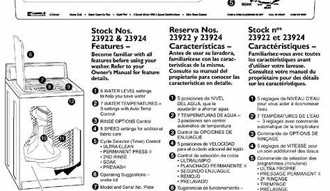 Kenmore 11023922200 User Manual AUTOMATIC WASHER Manuals And Guides