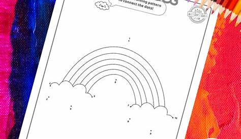 Free Printable Rainbow Dot to Dot Coloring Pages For Kids
