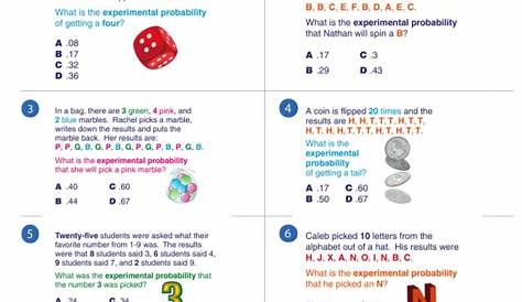 grade 8 math probability worksheet