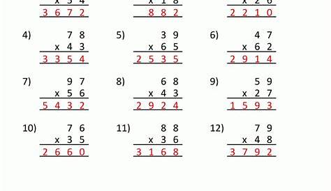 multiplication worksheet 5th grade