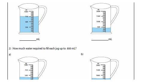 Measurement: Liters And Milliliters Worksheets | 99Worksheets