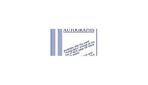 The Yearbook Store - Autograph Pages