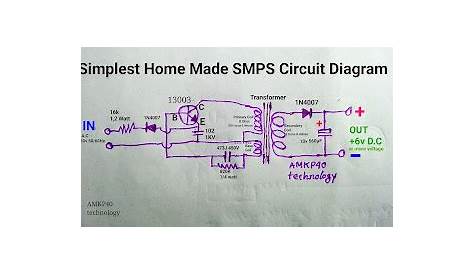 Simplest Home Made SMPS Circuit Diagram