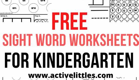 sight words with pictures printables