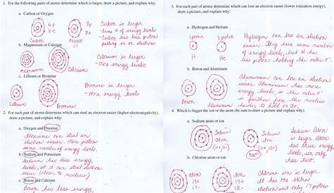 drawing atoms worksheet answers