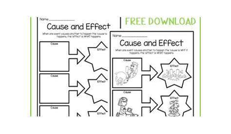 grade 2 cause and effect worksheet