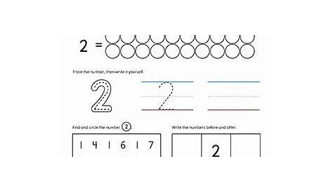 Number 2 Worksheets for Preschoolers | Preschool math numbers