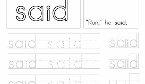 sight word day worksheet