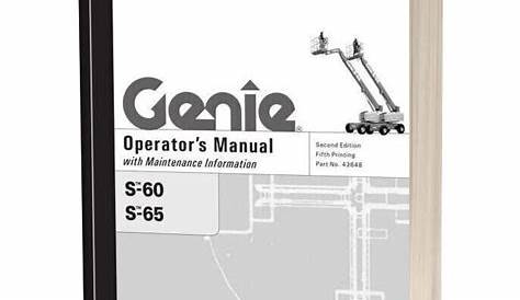 Genie S60 & S65 Operators Manual
