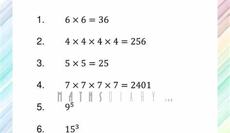 introduction to exponents worksheets