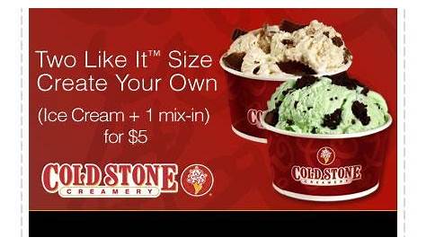 2 "Like It" Sizes for $5 at Cold Stone | Living Free NYC