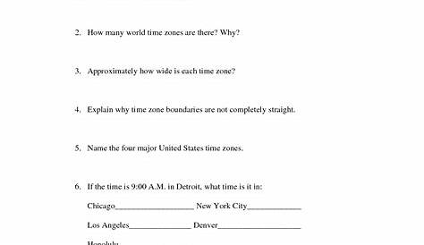 10 Best Images of Printable Time Zone Worksheets - Calculating Elapsed