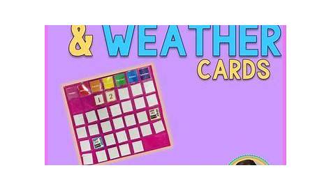 Calendar and Weather Pocket Chart Cards by Miss Brittany Martins