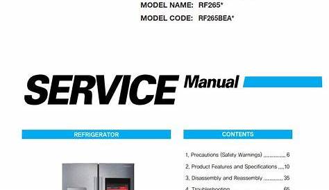 Pin on Samsung Refrigerator Service Manuals