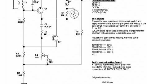 electric tachometer wiring diagram
