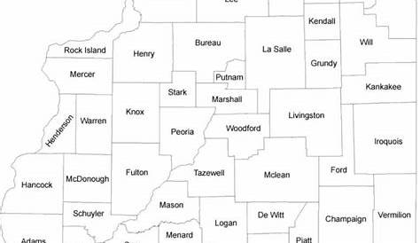Illinois County Map with County Names Free Download